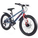 20 Inch Kids Fat Tire Mountain Bike – 7 Speed Bicycle with Dual Disc Brakes