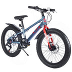 20 Inch Kids Fat Tire Mountain Bike – 7 Speed Bicycle with Dual Disc Brakes