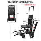 Motorized Portable Stair Lift Chair – Foldable 480lb Capacity Mobility Transport Chair