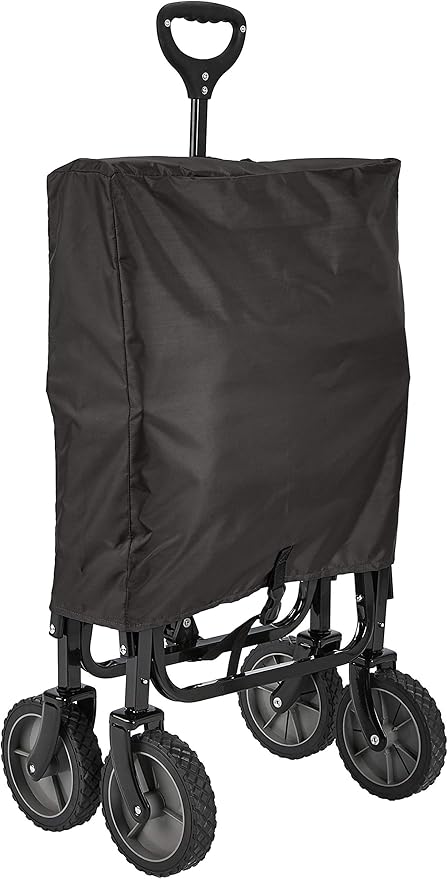 Foldable Garden Utility Wagon 120kg – Heavy Duty Camping & Beach Trolley Black