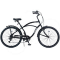 26 Inch 7 Speed Beach Cruiser Bike – Men's Steel Frame City Bicycle