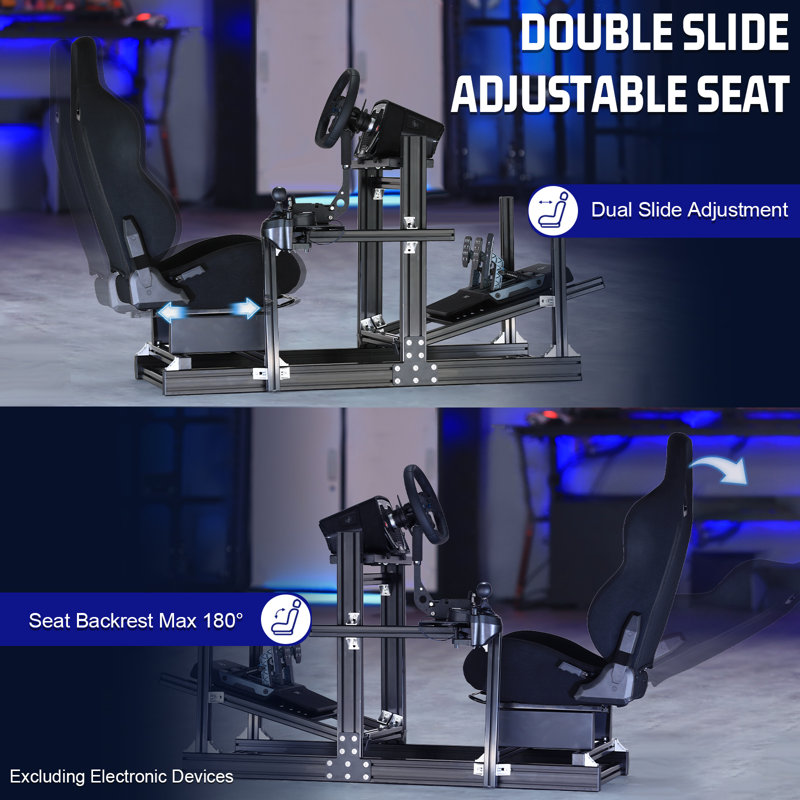 Anman Adjustable PC And Racing Game Chair in Black