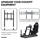Anman Racing Simulator Cockpit Aluminum with Black Seat