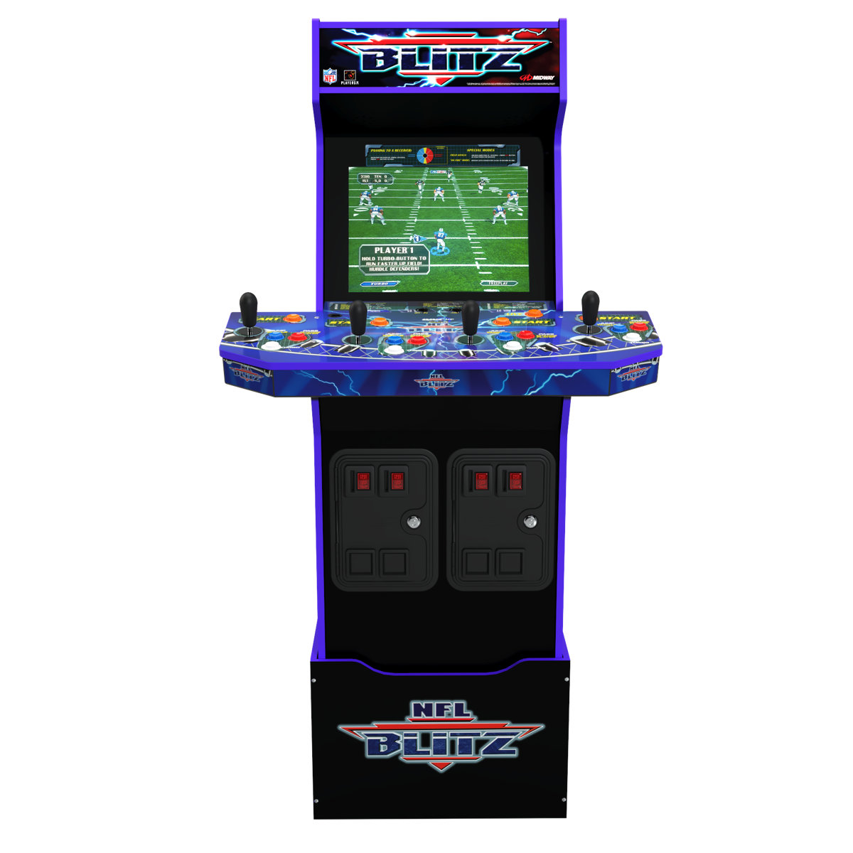 4 Player Arcade Machine NFL Blitz | Arcade1Up Full Size Arcade Cabinet ...