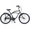 26 Inch 7 Speed Beach Cruiser Bike – Men's Steel Frame City Bicycle
