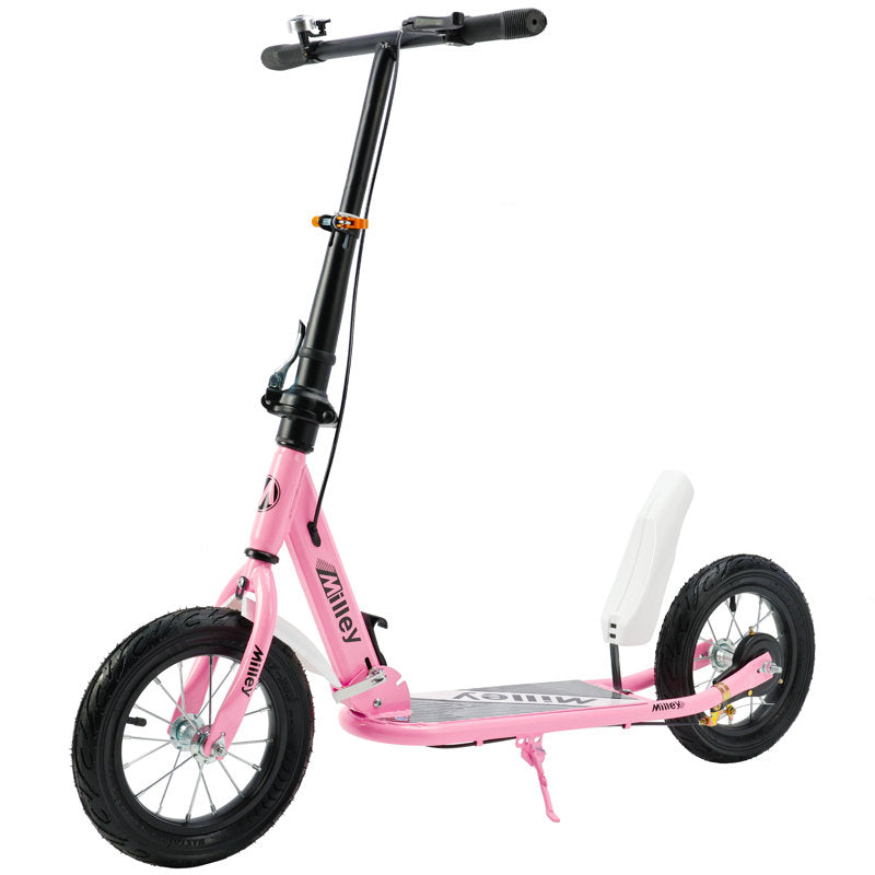 Bruce&Shark Foldable Kick Scooter with 12 Inch Pneumatic Tyres & Dual Brakes