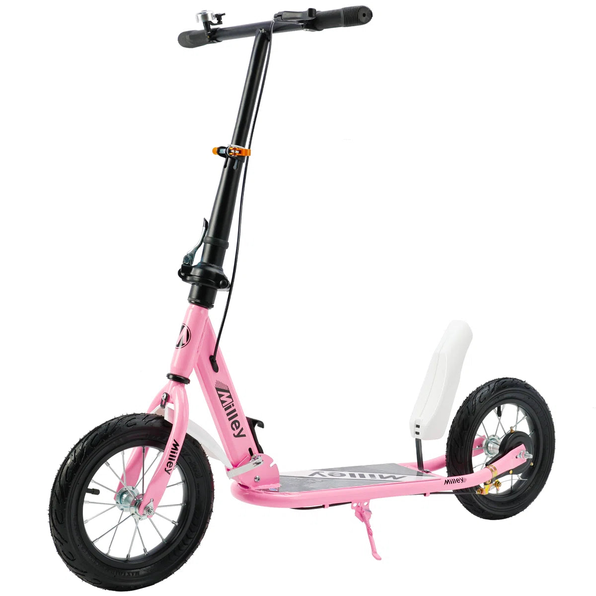 Bruce&Shark Foldable Kick Scooter with 12 Inch Pneumatic Tyres & Dual Brakes