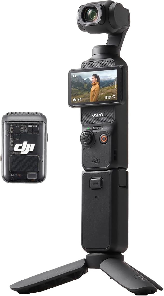 PocketCam Pro 4K Creator Camera – Stabilized Vlogging Camera with Wireless Mic