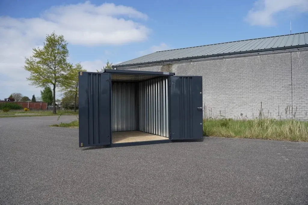 Anthracite 3x2m demountable container – with double door