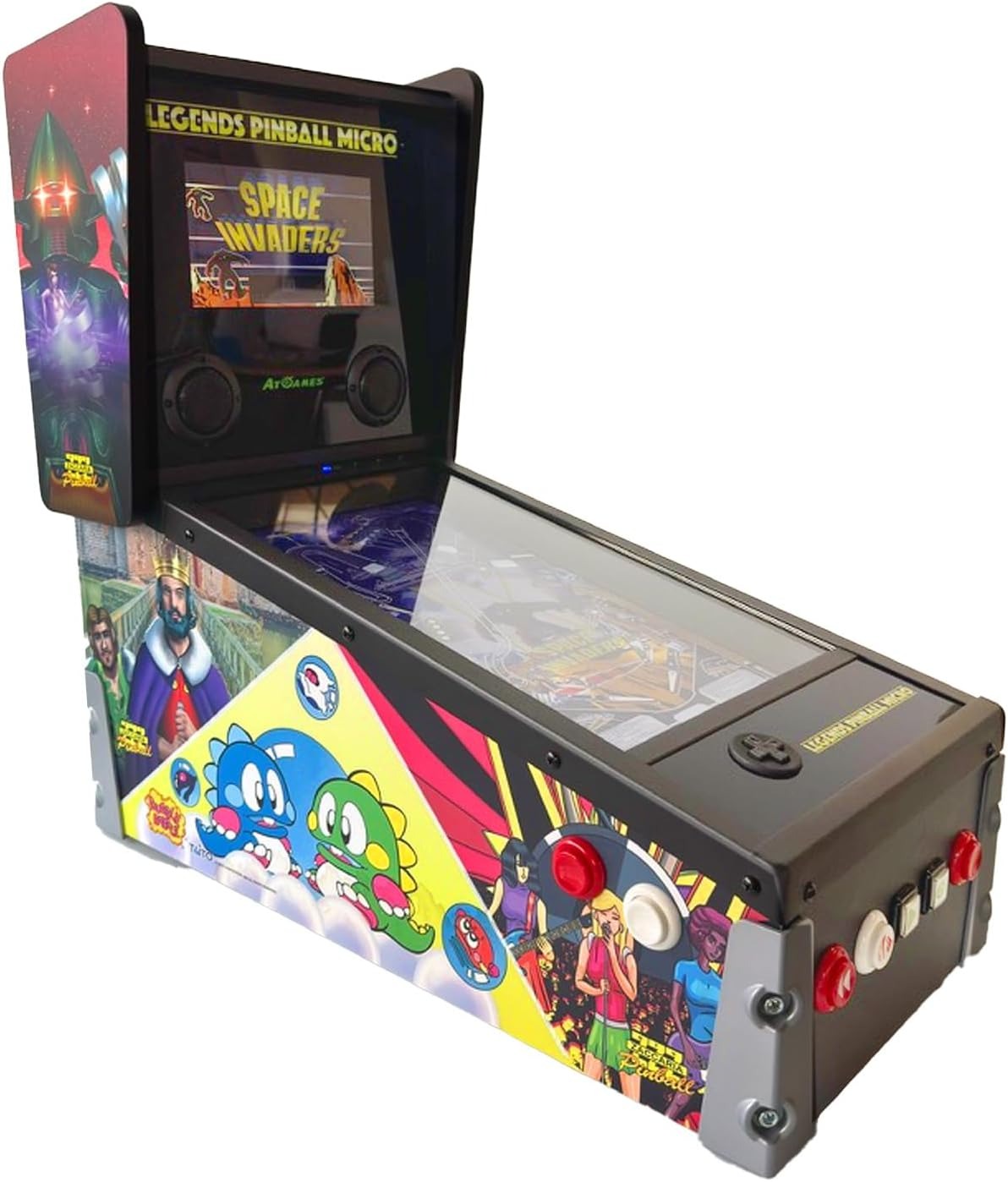 Legends Micro Virtual Pinball Machine – 50 Built-In Tables with HD Display