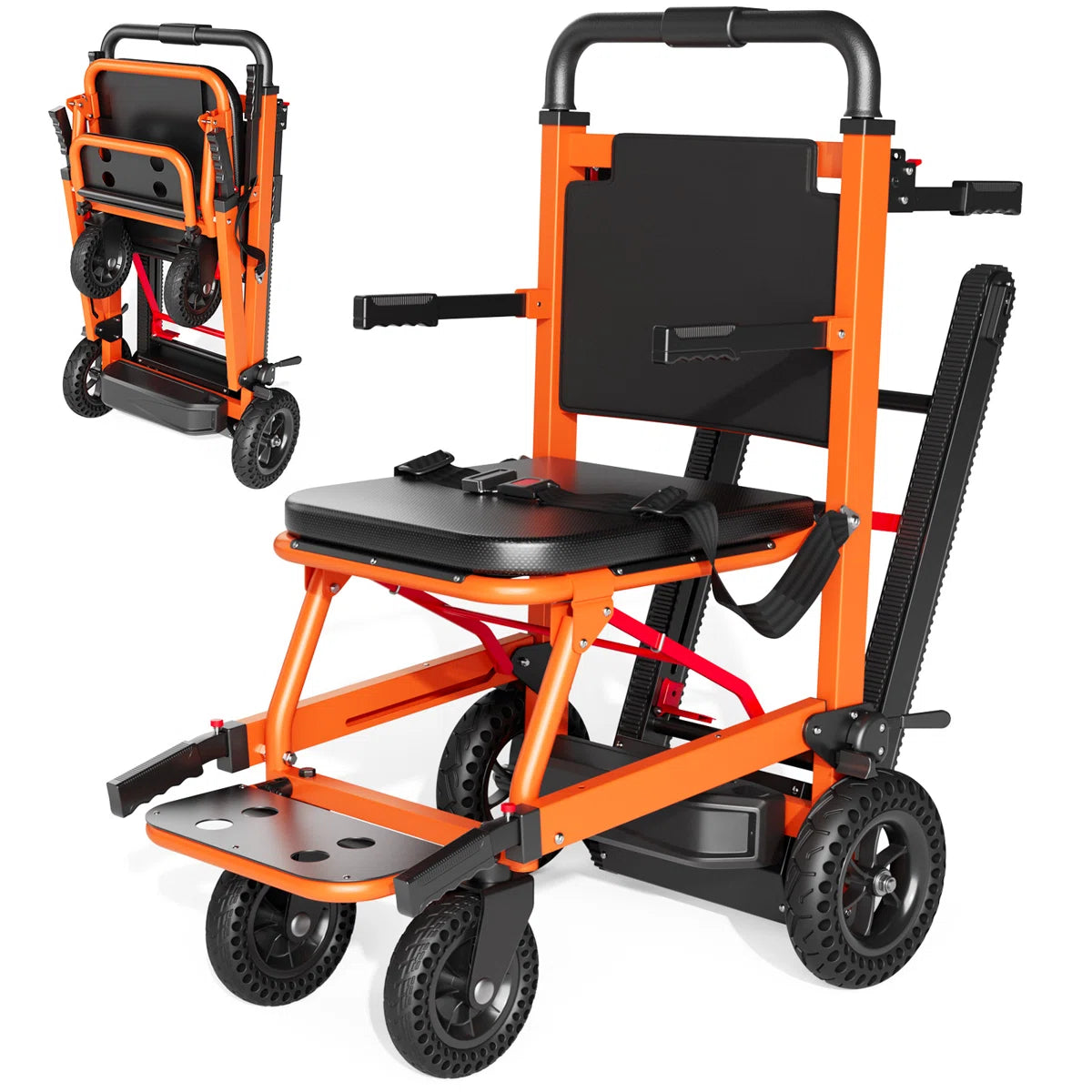 Motorized Stair Climbing Wheelchair – Foldable Electric Mobility Chair 440lb Capacity