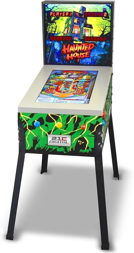 Toy Shock Haunted House Virtual Pinball Machine – 12 Classic Tables with LCD Display