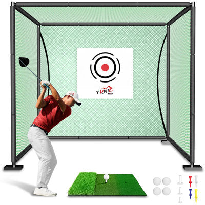 Heavy Duty Golf Driving Cage with Metal Frame – Indoor & Outdoor Practice Net