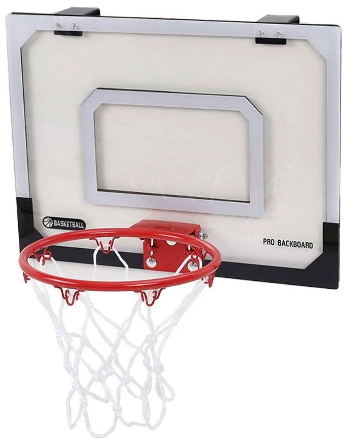 HoopMaster Indoor Mini Basketball Set – Over-Door Hoop with 4 Balls