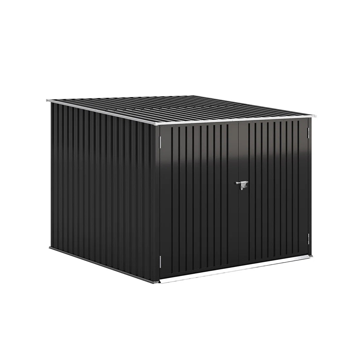 4 Bike Metal Storage Shed | Outdoor Galvanized Bicycle Storage