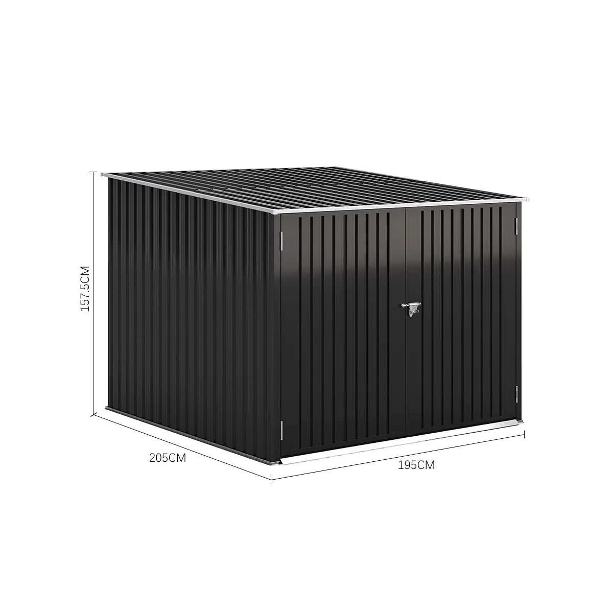 4 Bike Metal Storage Shed | Outdoor Galvanized Bicycle Storage