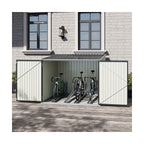 4 Bike Metal Storage Shed | Outdoor Galvanized Bicycle Storage