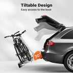 Foldable Towbar Bike Rack for 2 Bikes – Tilting Hitch Mount Carrier with Anti-Theft Lock