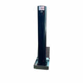 600mm Round Telescopic Driveway Security Bollard – Black Retractable Parking Post with Anti-Drill Lock