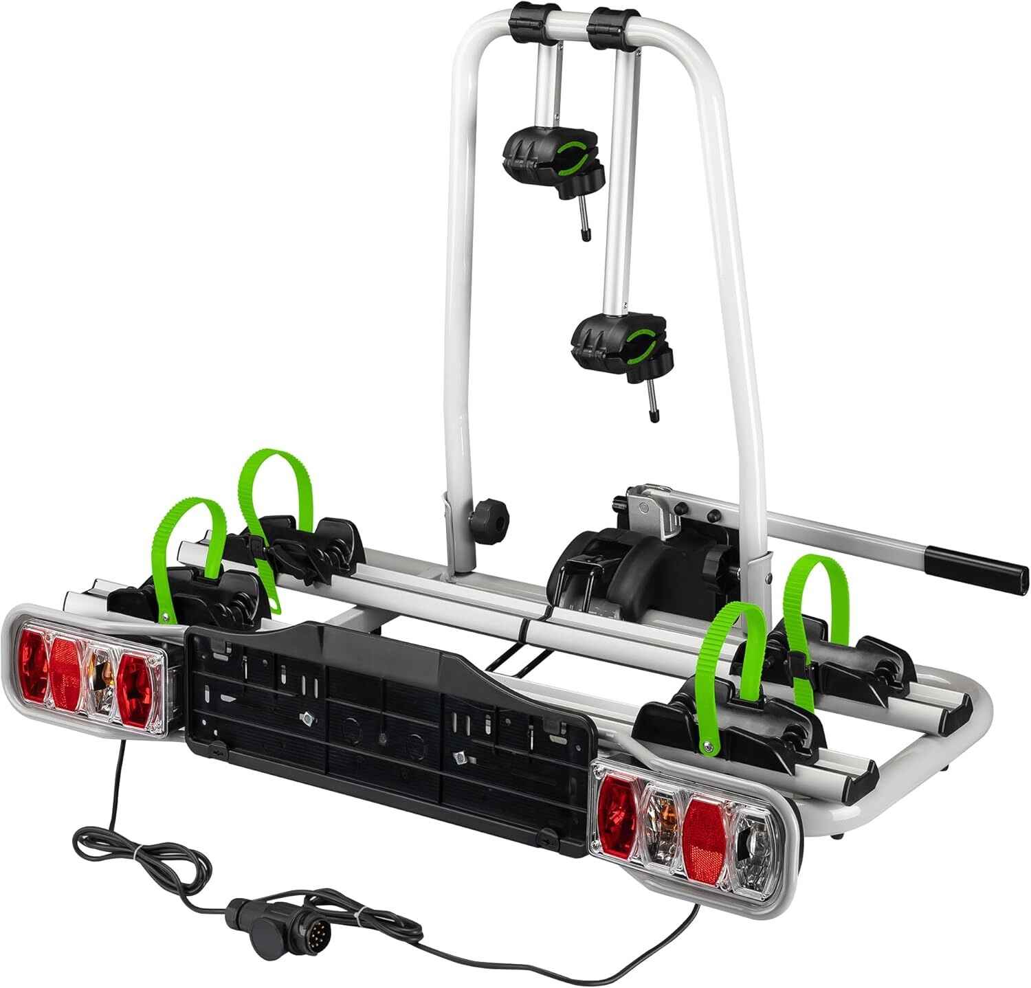 Foldable Towbar Bike Rack for 2 Bikes – Tilting Hitch Mount Carrier with Anti-Theft Lock
