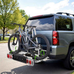 Foldable Towbar Bike Rack for 2 Bikes – Tilting Hitch Mount Carrier with Anti-Theft Lock