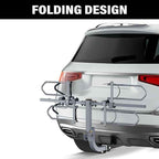 Foldable 2-Bike Hitch Mount Rack – Tilting Bike Carrier for E-Bikes & Fat Bikes