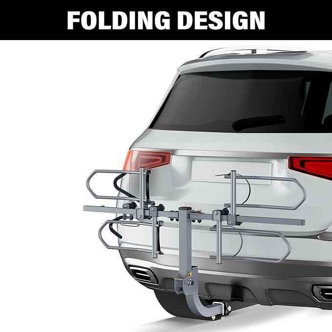 Foldable 2-Bike Hitch Mount Rack – Tilting Bike Carrier for E-Bikes & Fat Bikes