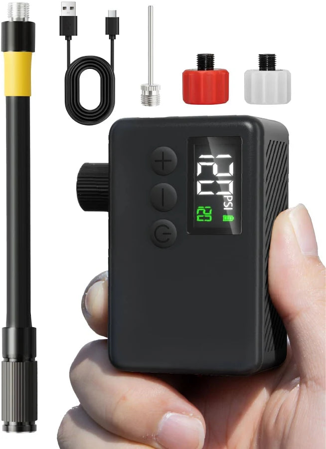 TurboPump Mini Electric Bike Pump – 120PSI Portable Tyre Inflator