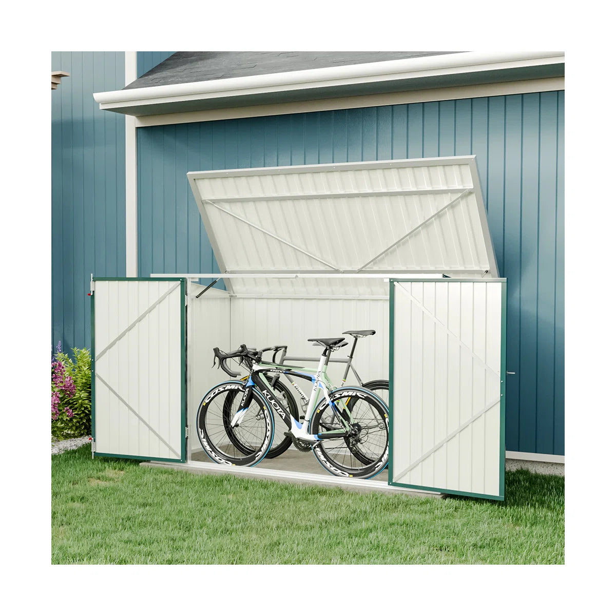 Auli Metal Bike Shed | Weather Resistant Outdoor Bicycle Storage