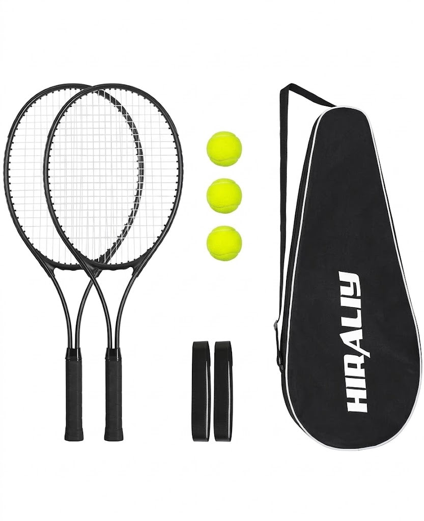 AceStart 2-Player Tennis Racket Set with Balls & Carry Bag